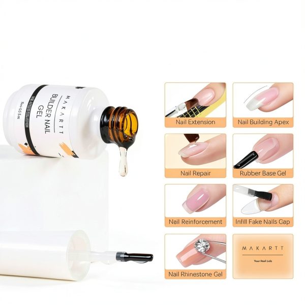 Makartt Clear Nail Gel Builder for Nails-1