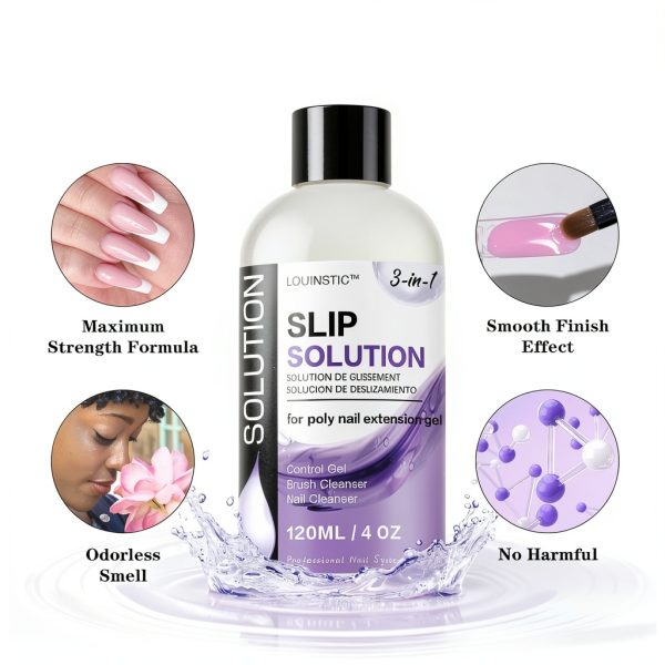 Louinstic Poly Extension Gel Slip Solution 4 OZ Beauty Nail-3