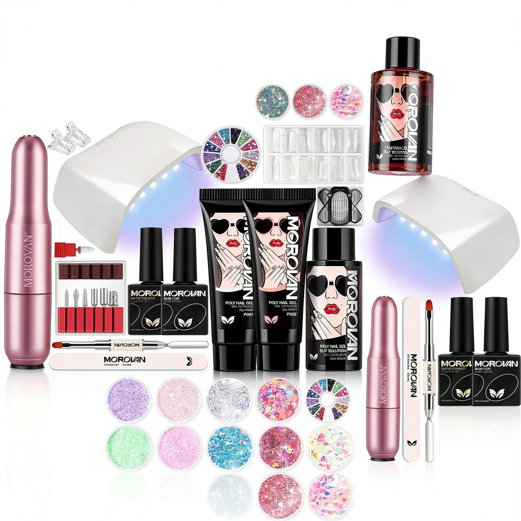 Morovan Poly Gel Nail Kit Starter Kit contents