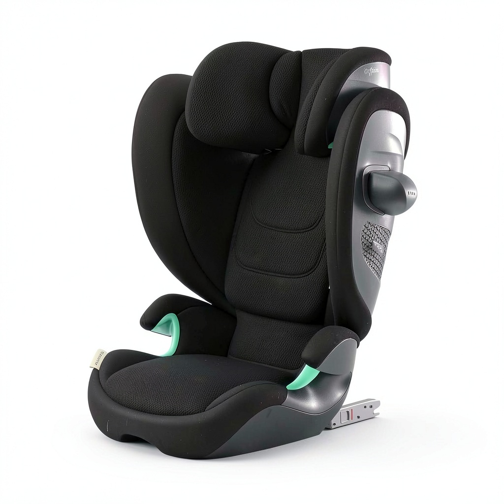 Installing Child Safety Booster Car Seat SafeRide Plastic on a wooden desk