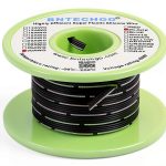 BNTECHGO 30 Gauge Silicone Ribbon Cable Flexible 4P Black 50 ft Flat Cable 30 AWG Stranded Tinned Copper Wire-0