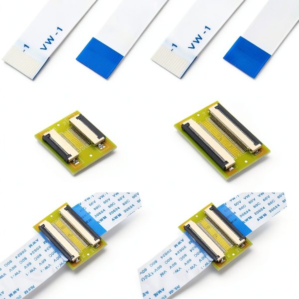 0.5mm FFC FPC Connector Ribbon Cable Connector Kit,Extend Adapter ffc-fpc 4P 6P 8P 10P 12P 14P 16P 20P 30P 40P PCB Converter Board,150mm Length Flexible Flat Cable A Type (SH-0.5-SS-E)-4