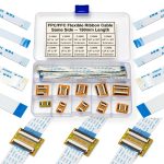 0.5mm FFC FPC Connector Ribbon Cable Connector Kit,Extend Adapter ffc-fpc 4P 6P 8P 10P 12P 14P 16P 20P 30P 40P PCB Converter Board,150mm Length Flexible Flat Cable A Type (SH-0.5-SS-E)-0