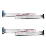 uxcell IDC Wire Flat Ribbon Cable DB15 Female to FC-16 Female Connector 2.54mm Pitch 50cm Length 2pcs-0