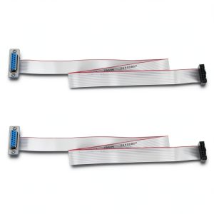 uxcell IDC Wire Flat Ribbon Cable DB15 Female to FC-16 Female Connector 2.54mm Pitch 50cm Length 2pcs-0